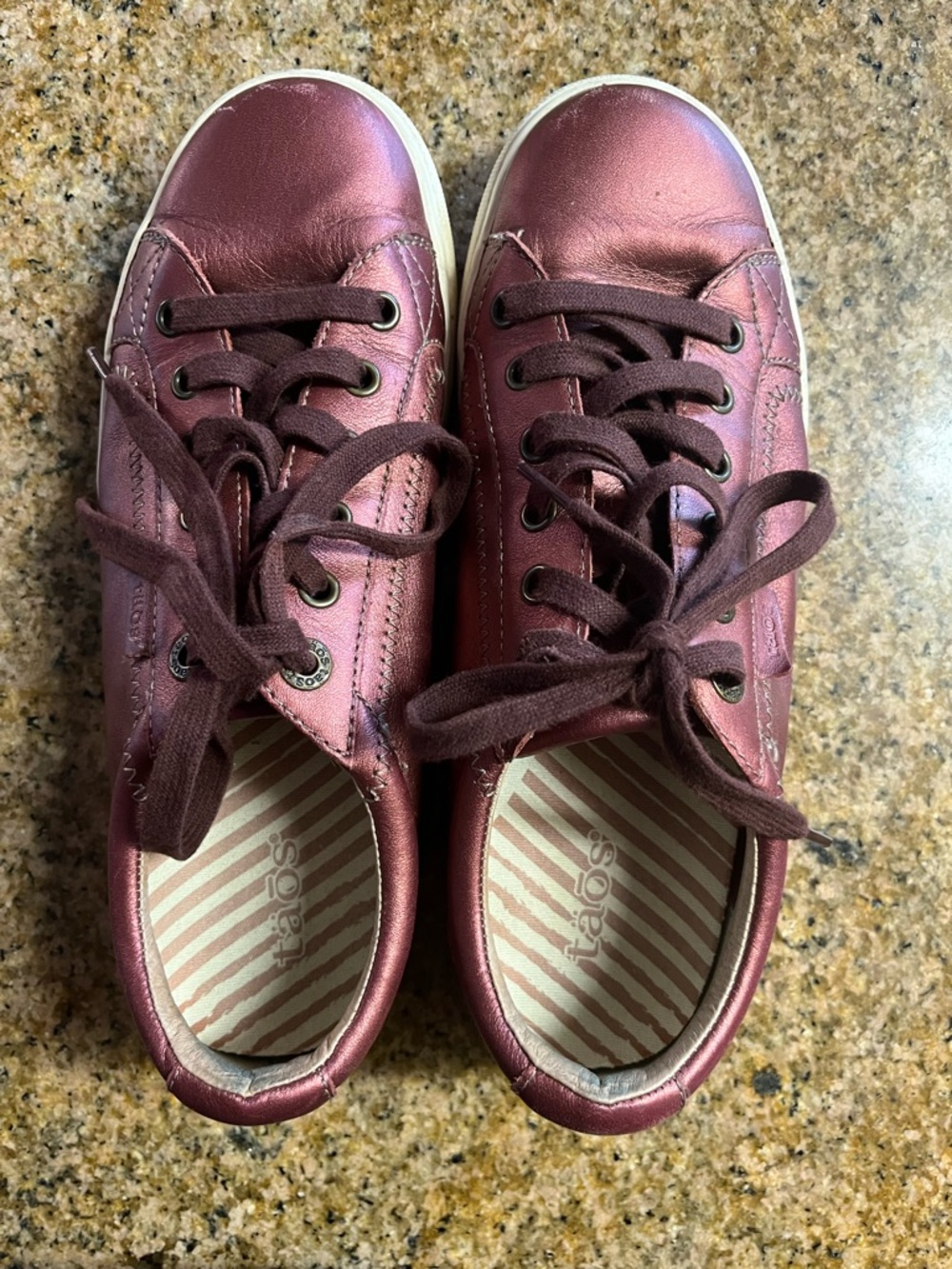 Taos Footwear Metallic Rose Sneakers